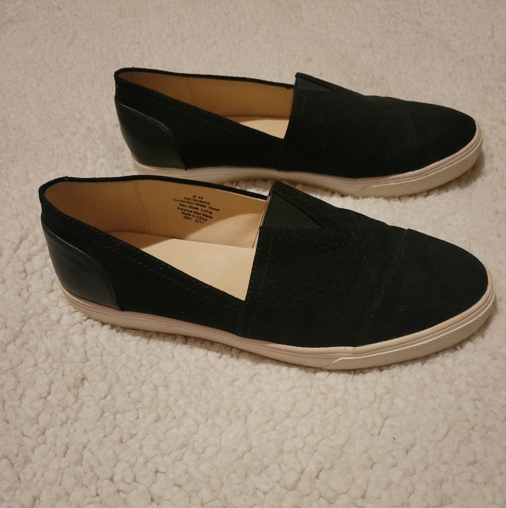 WOMENS NINE WEST SUEDE BOMDIA PLATFORM SHOES BLACK SIZE 8 - Picture 3 of 11